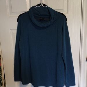 Teal Cowl Neck Sweater